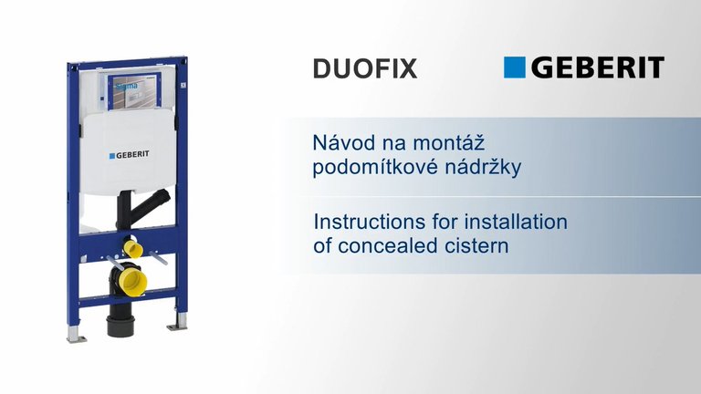 Náhled návodu: GEBERIT<br /> Podomítkové nádržky DUOFIX - návod na montáž