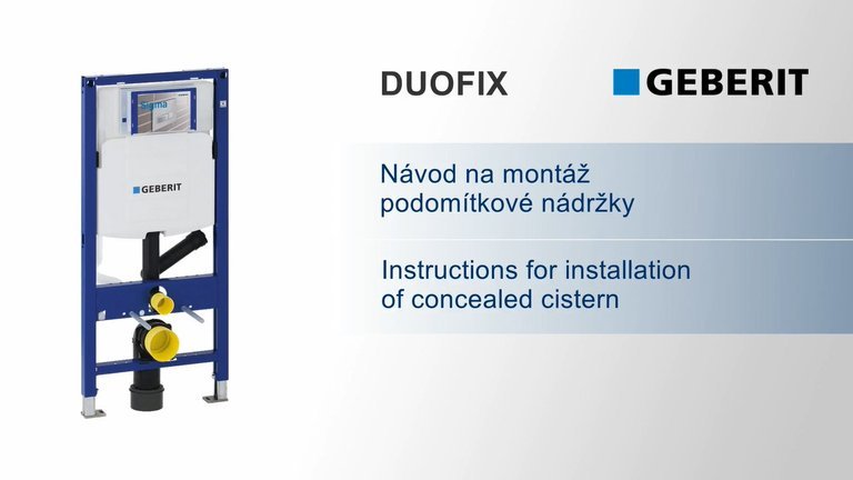 Náhled návodu: GEBERIT<br /> Instructions for installation of concealed cistern DUOFIX