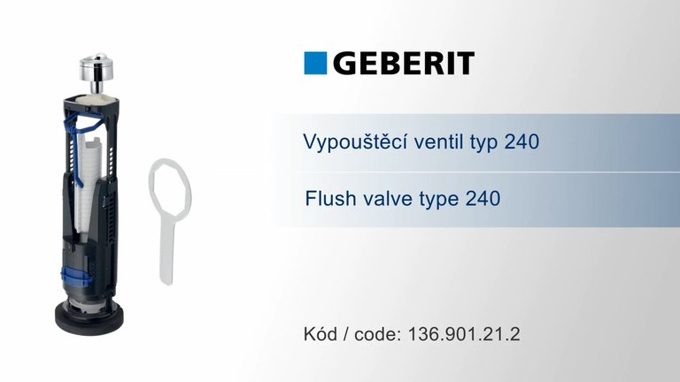 Náhled návodu: GEBERIT<br /> Vypouštěcí ventil typ 240