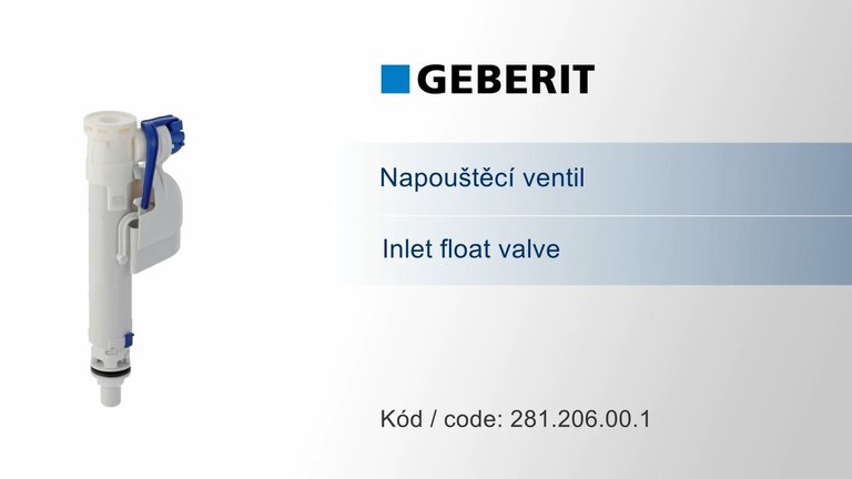 Náhled návodu: GEBERIT<br /> Napouštěcí ventil