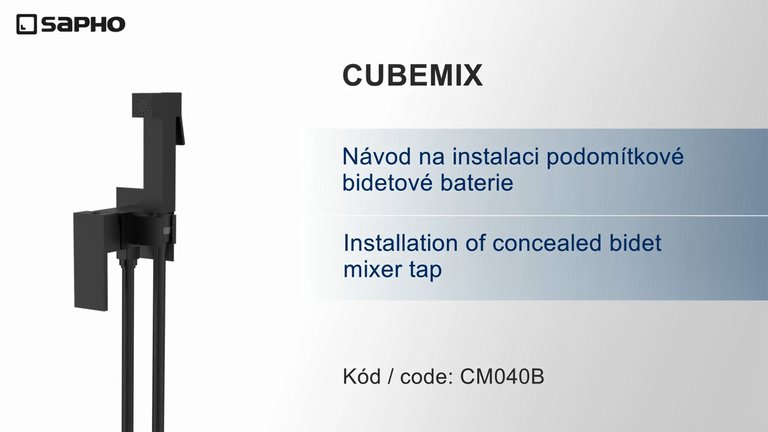 Náhled návodu: CUBEMIX<br /> Podomítková bidetová baterie