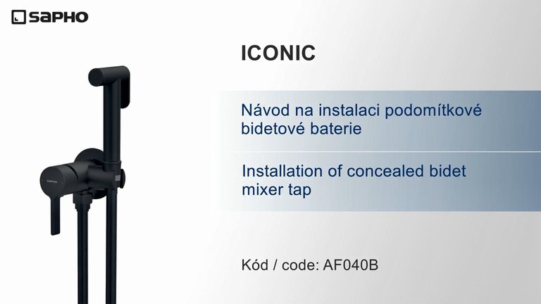 Náhled návodu: ICONIC<br /> Podomítková bidetová baterie