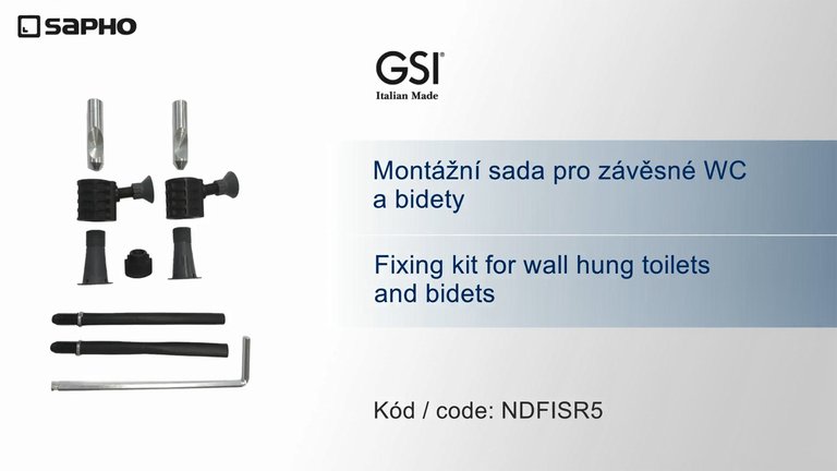 Náhled návodu: GSI<br /> Montážní sada pro závěsné WC a bidety