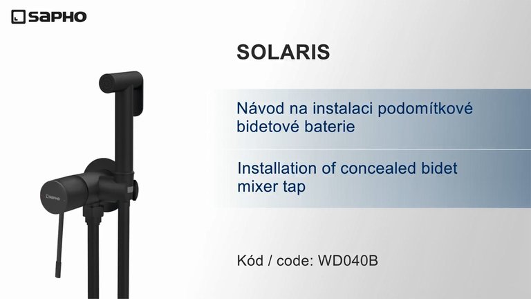 Náhled návodu: SOLARIS<br /> Podomítková bidetová baterie