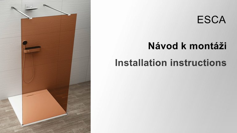 Náhled návodu: POLYSAN<br />Sprchové zástěny ESCA