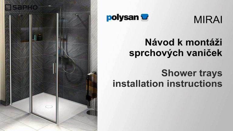 Náhled návodu: POLYSAN<br />Sprchové vaničky MIRAI