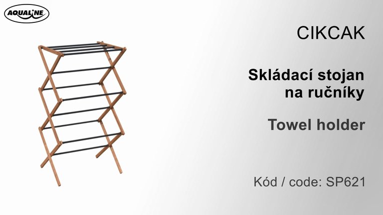 Náhled návodu: AQUALINE<br /> Skládací stojan na ručníky CIKCAK