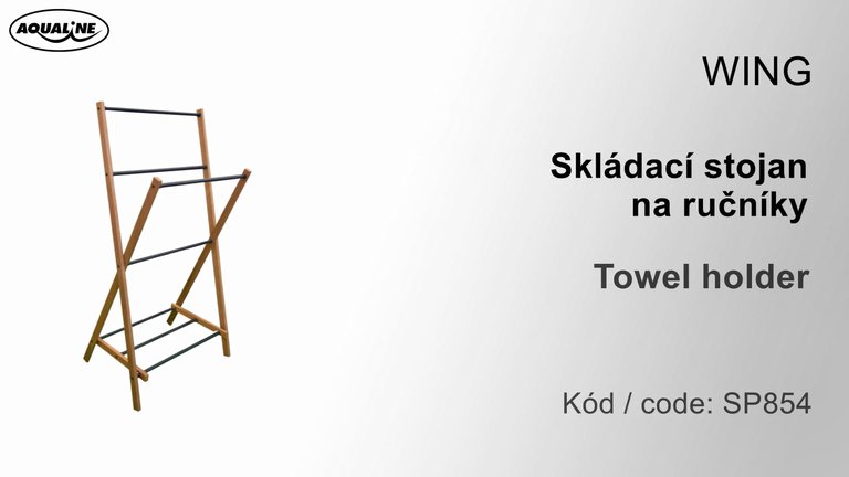 Náhled návodu: AQUALINE<br /> Skládací stojan na ručníky WING